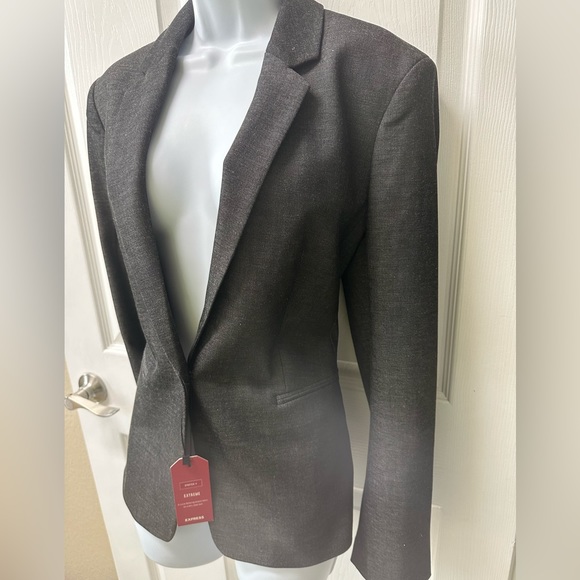 EXPRESS Dark Gray Blazer NWT Size 12 - Picture 4 of 6